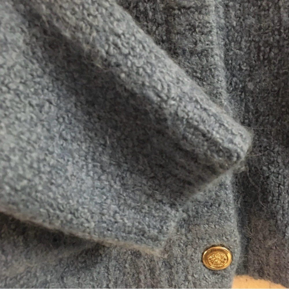 Blue Button-Up Cardigan - Picture 6 of 10
